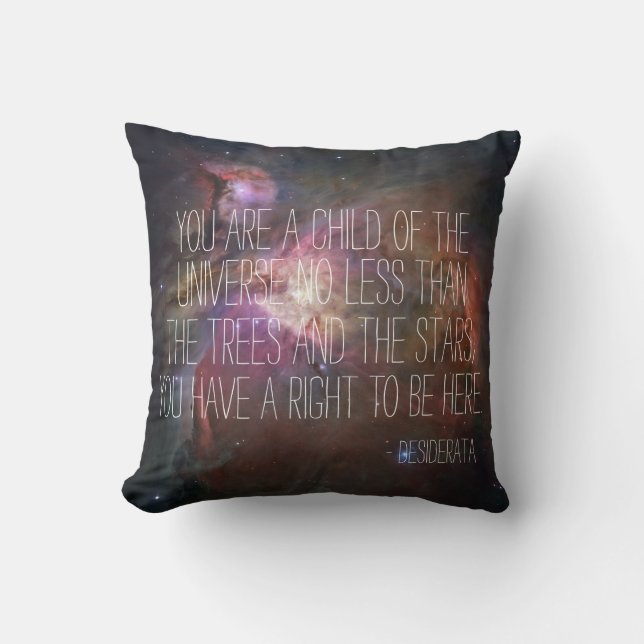 Desiderata gedicht inspirerend quote nebula nebula kussen (Voorkant)