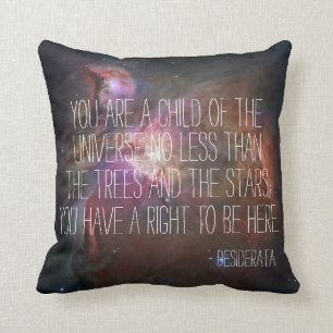 Desiderata gedicht inspirerend quote nebula nebula kussen