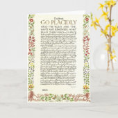 DESIDERATA Gedicht KAART Max Ehrmann-Wildflowers (Gele Bloem)