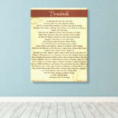 DESIDERATA Gedicht=Max Ehrmann=Woodgrain Canvas (Insitu (Houten vloer))
