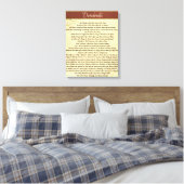 DESIDERATA Gedicht=Max Ehrmann=Woodgrain Canvas Afdruk (Insitu (Slaapkamer))