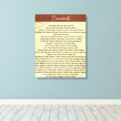 DESIDERATA Gedicht=Max Ehrmann=Woodgrain Canvas Afdruk (Insitu (Houten vloer))