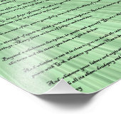 Desiderata-gedicht op een groene lichtstraal achte foto afdruk (Hoek)