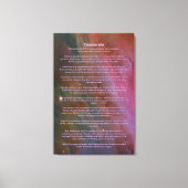 Desiderata Gedicht - Pijlers van stof, Orionnevel Canvas Afdruk (Voorkant)