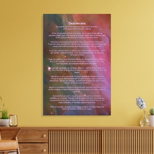 Desiderata Gedicht - Pijlers van stof, Orionnevel Canvas Afdruk (Insitu (Woonkamer))