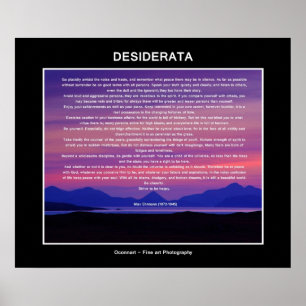 Desiderata-gedicht Poster