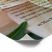 Desiderata Gedicht Roze en Gele Roos Poster (Hoek)