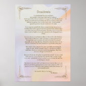 Desiderata Gedicht van Max Ehrmann Poster (Voorkant)