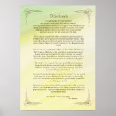 Desiderata Gedicht van Max Ehrmann Poster (Voorkant)