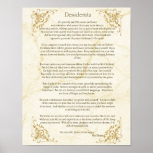 Desiderata Gedicht van Max Ehrmann Poster