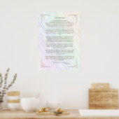 Desiderata Gedicht van Max Ehrmann Poster (Keuken)