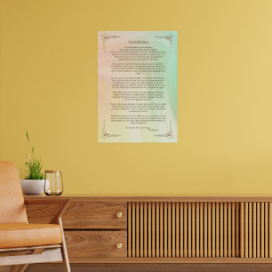 Desiderata Gedicht van Max Ehrmann Poster