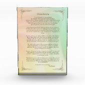 Desiderata Gedicht van Max Ehrmann Poster Fotoblokken (Voorkant)