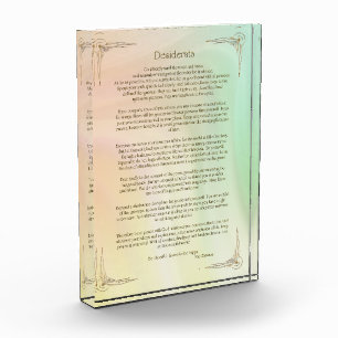 Desiderata Gedicht van Max Ehrmann Poster Fotoblokken