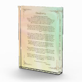 Desiderata Gedicht van Max Ehrmann Poster Fotoblokken (Rechts)
