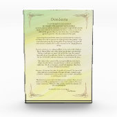Desiderata Gedicht van Max Ehrmann Poster Fotoblokken (Voorkant)