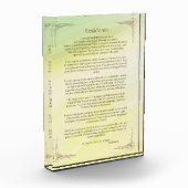 Desiderata Gedicht van Max Ehrmann Poster Fotoblokken (Links)