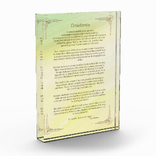 Desiderata Gedicht van Max Ehrmann Poster Fotoblokken
