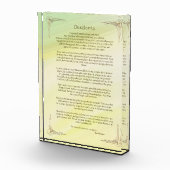 Desiderata Gedicht van Max Ehrmann Poster Fotoblokken (Rechts)
