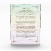 Desiderata Gedicht van Max Ehrmann Poster Fotoblokken (Voorkant)