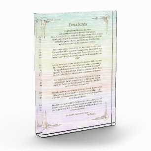 Desiderata Gedicht van Max Ehrmann Poster Fotoblokken