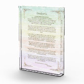 Desiderata Gedicht van Max Ehrmann Poster Fotoblokken (Rechts)