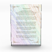 Desiderata Gedicht van Max Ehrmann Poster Fotoblokken (Voorkant)