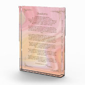 Desiderata Gedicht van Max Ehrmann Poster Fotoblokken (Rechts)