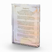 Desiderata Gedicht van Max Ehrmann Poster Fotoblokken (Rechts)