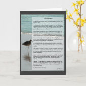 Desiderata Gedicht - Zeeëend op het strand scène Kaart (Gele Bloem)