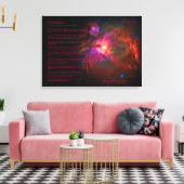 Desiderata Gedichtengeleiding - Orionnevel Canvas Afdruk (Insitu (Woonkamer))