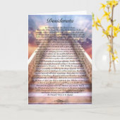 DESIDERATA Gedichtenkaart op Trap naar de Hemel Kaart (Gele Bloem)