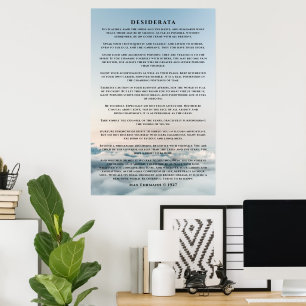 Desiderata Gedichtposter Boven de Wolk Poster