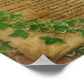 Desiderata "gewenst ding", jaloezie op perkament poster (Hoek)