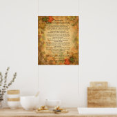 Desiderata "gewenst dingen" Autumn bladeren Poster (Keuken)