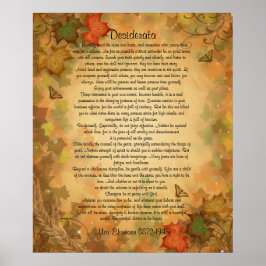 Desiderata "gewenst dingen" Autumn bladeren Poster
