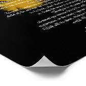 Desiderata "gewenst dingen" Goudveer zwart Poster (Hoek)