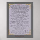 Desiderata "gewenste dingen", aanpasbare kleuren poster (Voorkant)