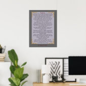 Desiderata "gewenste dingen", aanpasbare kleuren poster (Thuiskantoor)