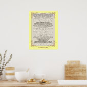 Desiderata "gewenste dingen", aanpasbare kleuren poster (Keuken)