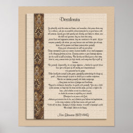 Desiderata "gewenste dingen" Bruin design Poster