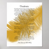 Desiderata "gewenste dingen" Goudveer Poster (Voorkant)