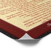 Desiderata "gewenste dingen" lederen uiterlijk poster (Hoek)