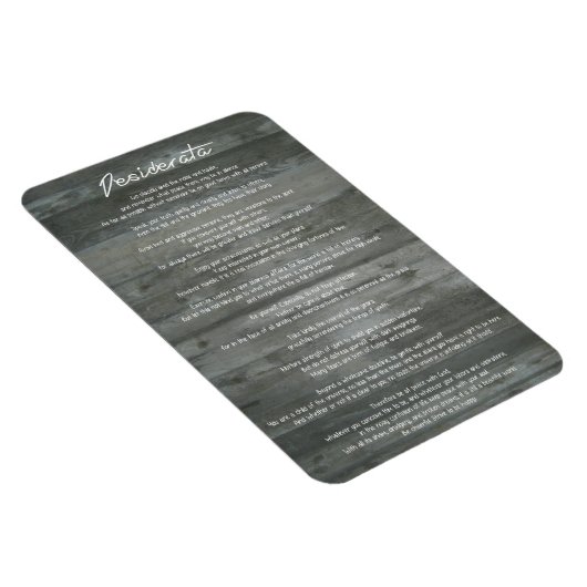 Desiderata "Gewenste dingen" op betonwand Magneet (Rechterzijde)