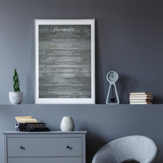Desiderata "Gewenste dingen" op betonwand Poster