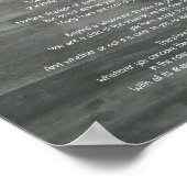 Desiderata "Gewenste dingen" op betonwand Poster (Hoek)