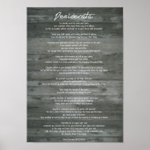 Desiderata "Gewenste dingen" op betonwand Poster