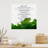 Desiderata "Gewenste dingen" op groene kleppen Poster (Keuken)