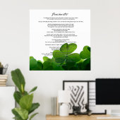 Desiderata "Gewenste dingen" op groene kleppen Poster (Thuiskantoor)