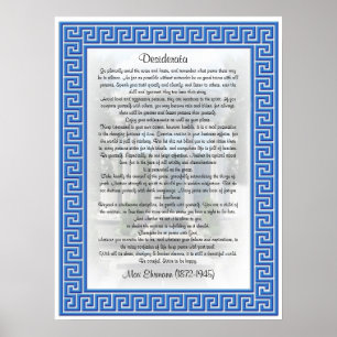 Desiderata "gewenste dingen" poster